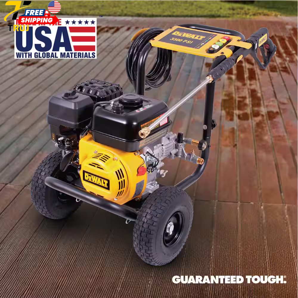 3300 PSI 2.4 GPM Cold Water Gas Pressure Washer with 208Cc Engine