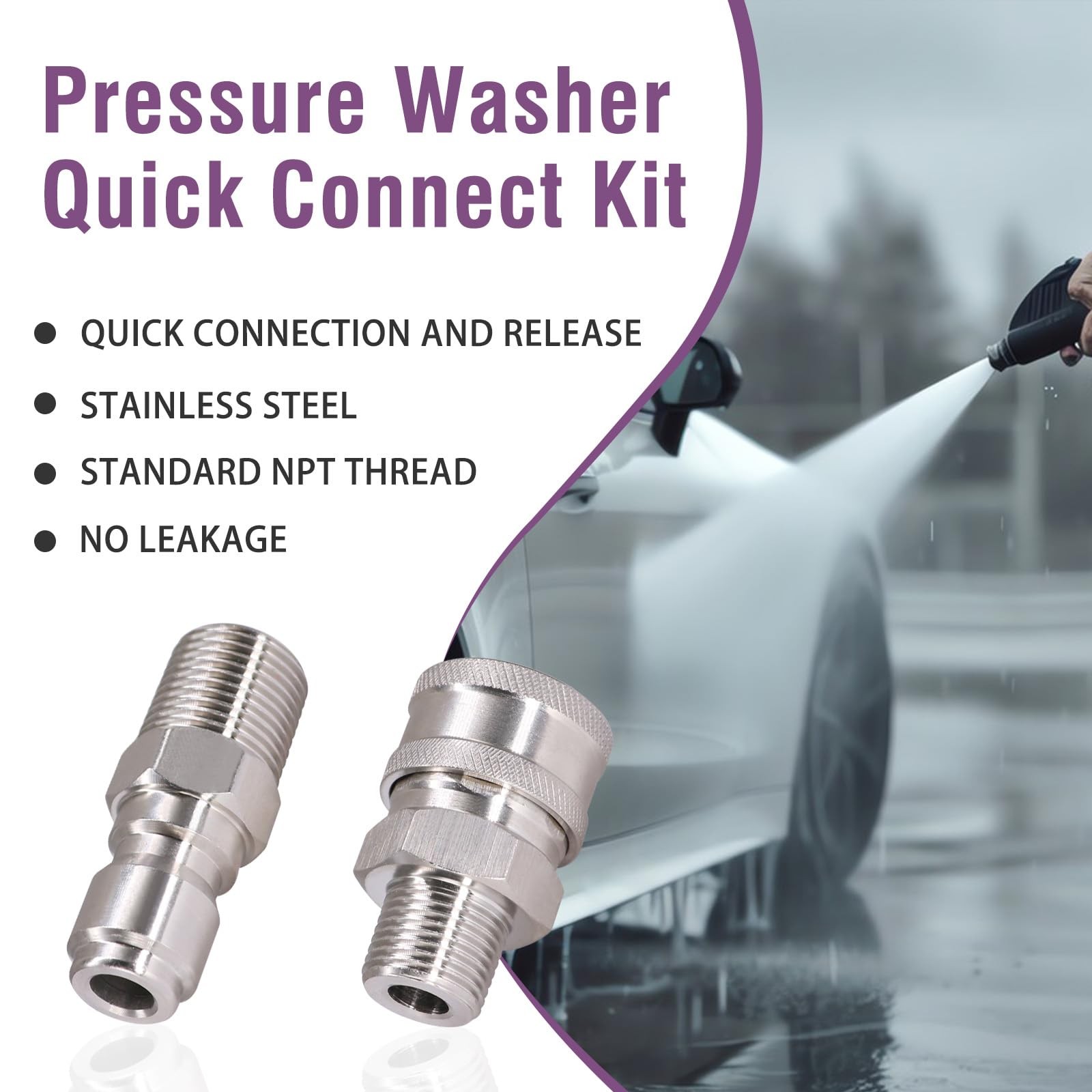 1/4 inch pressure washer quick connect fittings stainless steel power washer …