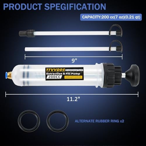 200 cc Sealed Oil & Fluid Oil Pump with Hose