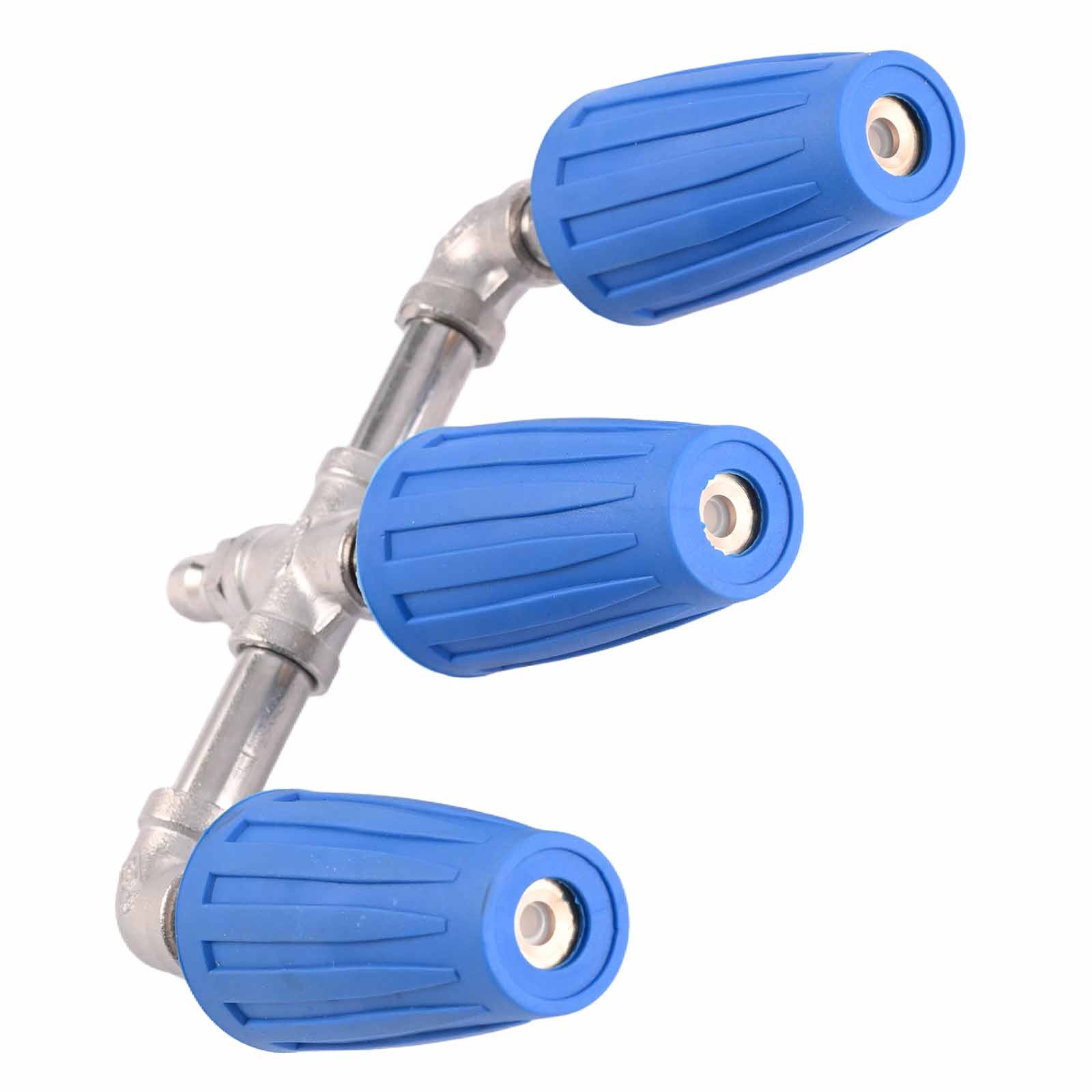 High Pressure Washer Nozzle 360° Rotating Triple Turbo 1/4″ 4000 PSI Auto Garden