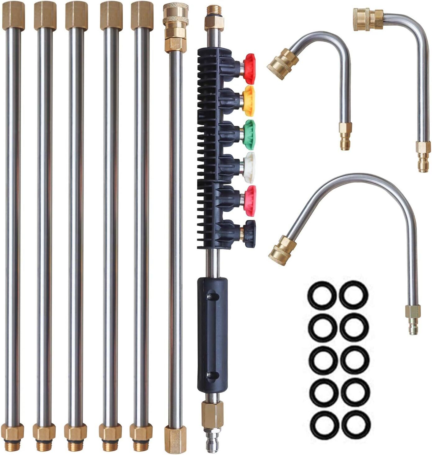 Pressure Washer Extension Wand, 10 Pack Power Washer Lance with 5 Atomization No