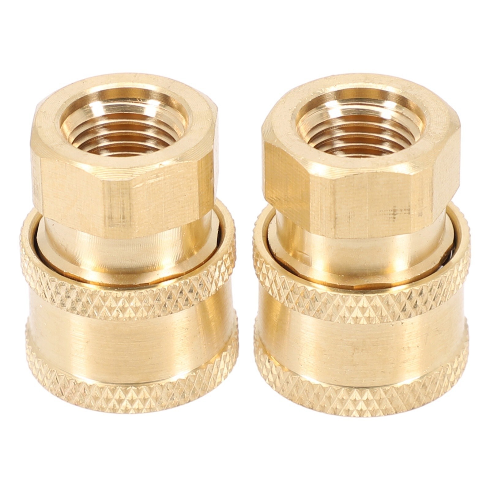 2pcs High Pressure Washer Coupler Brass Fittings 1/4 In Quick Connect To Female