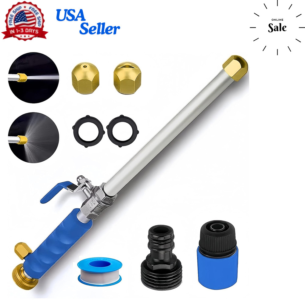 Hydro Jet High Pressure Power Washer Water Spray Gun Nozzle For Garden Car Hose