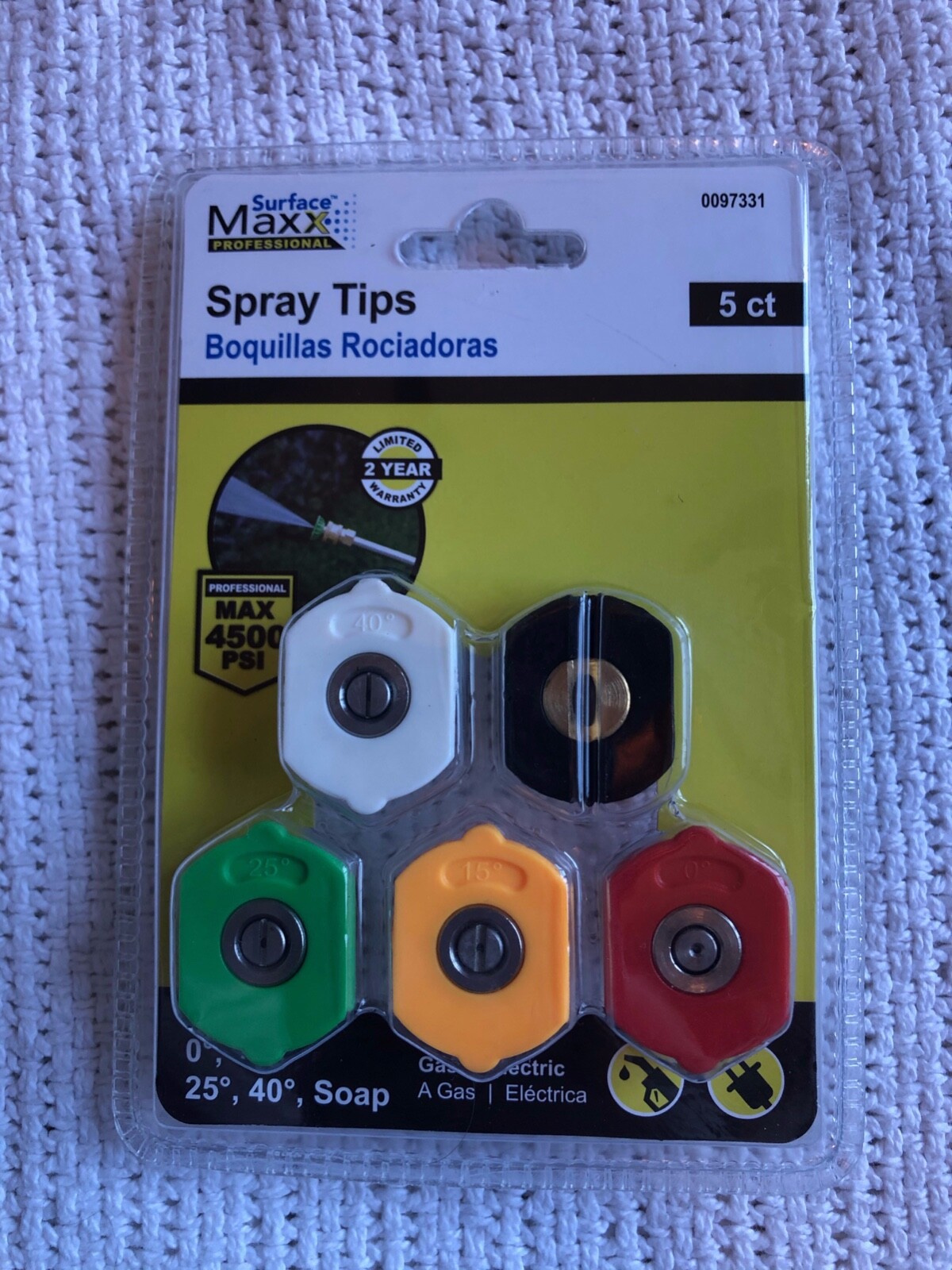 Surface Maxx Professional Spray Tips 5 Pack 0097331 4500 PSI ( LOT 232)