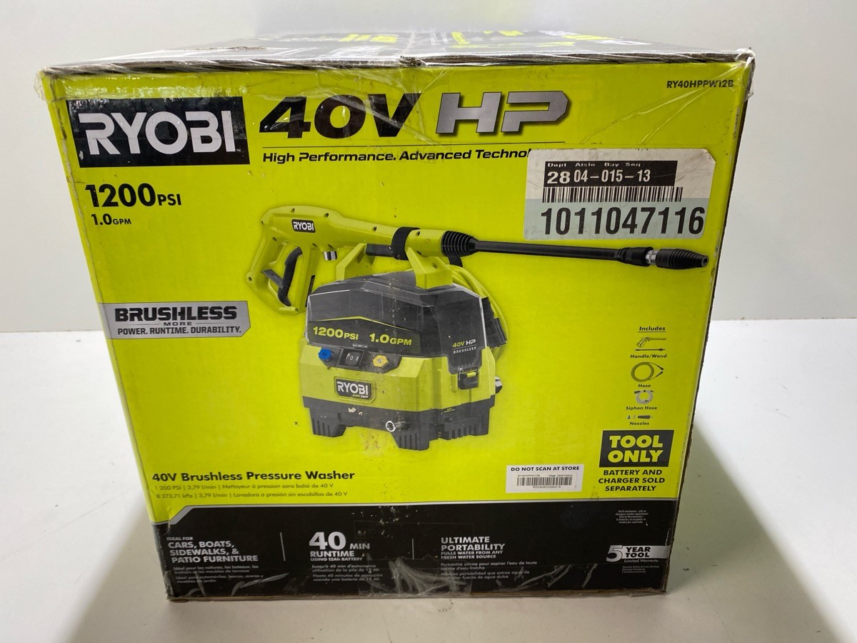 RYOBI PRESSURE WASHER RY40HPPW12B NIB (P32011615)