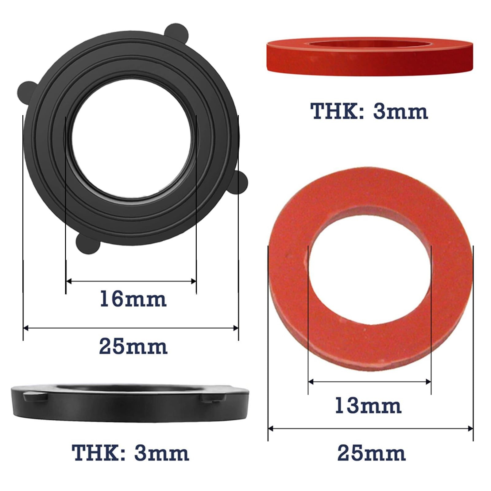 50 Pack Garden Hose Washers, Fit All ¾” Standard Water Hose Washers and Fauce…