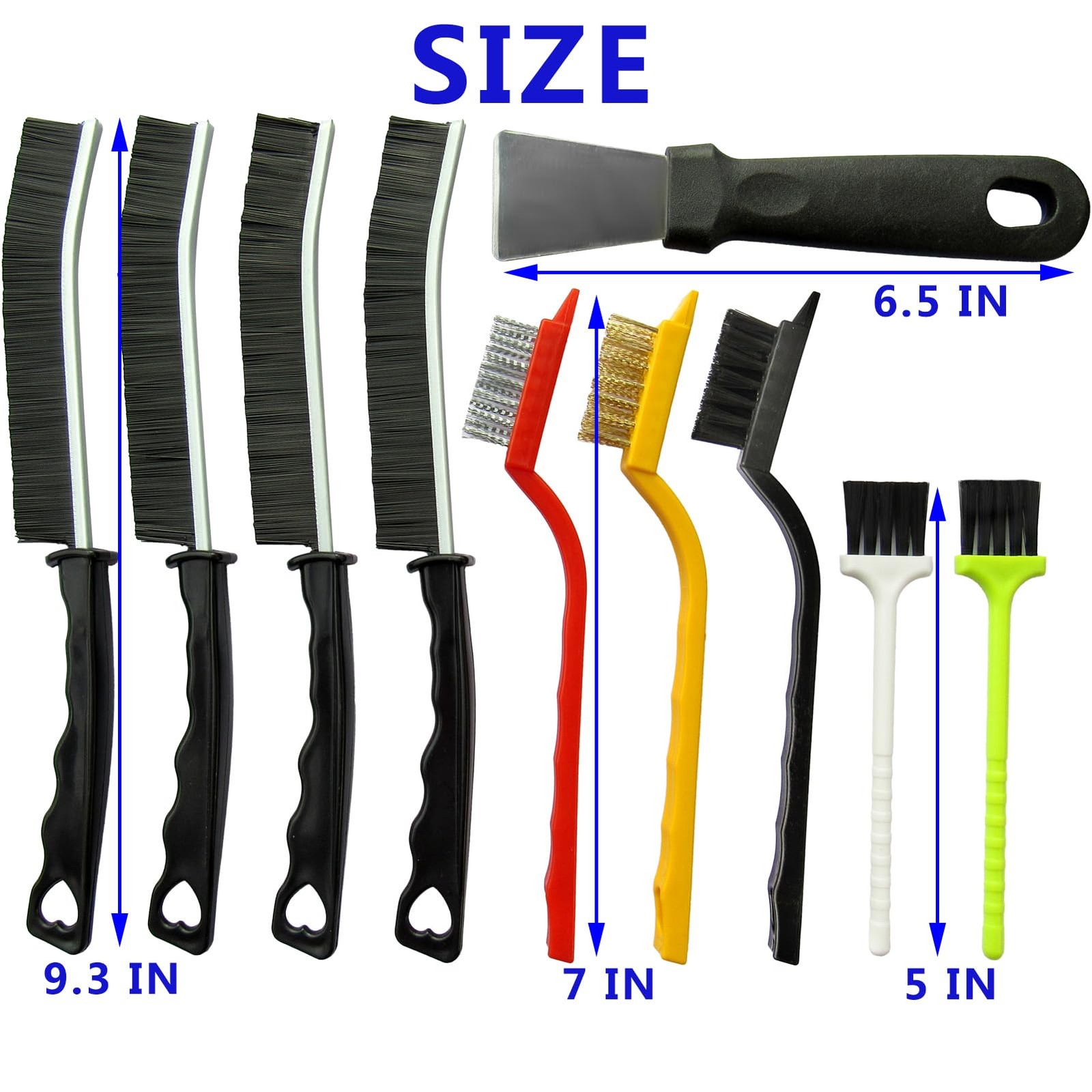 10Pcs Crevice Cleaning Tools, Gap Brush Set,Cleaning Brushes Black