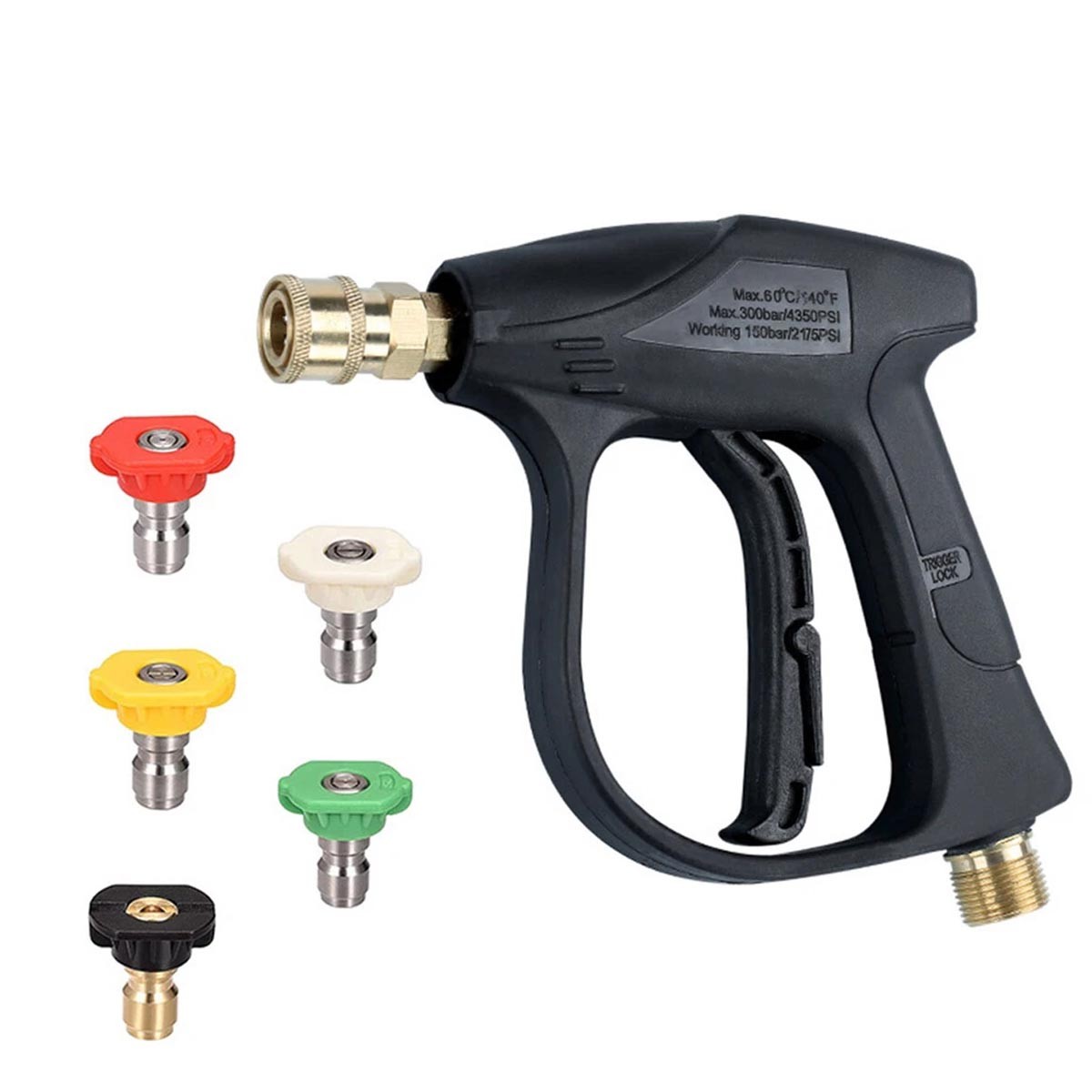 High-pressure 4350 cleaning gun made of brass,stainless steel, and ABS material