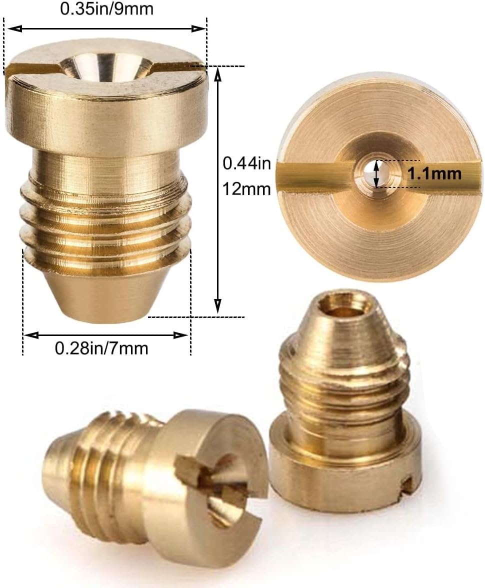 Universal 1.1mm Brass Nozzle for Foam Cannon – Efficient Cleaning 2-Pack