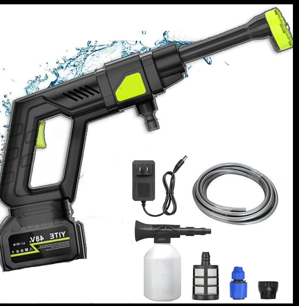 1200PSI Cordless Pressure Washer 2 Rechargeable batteries Powered Washer,6-in-1