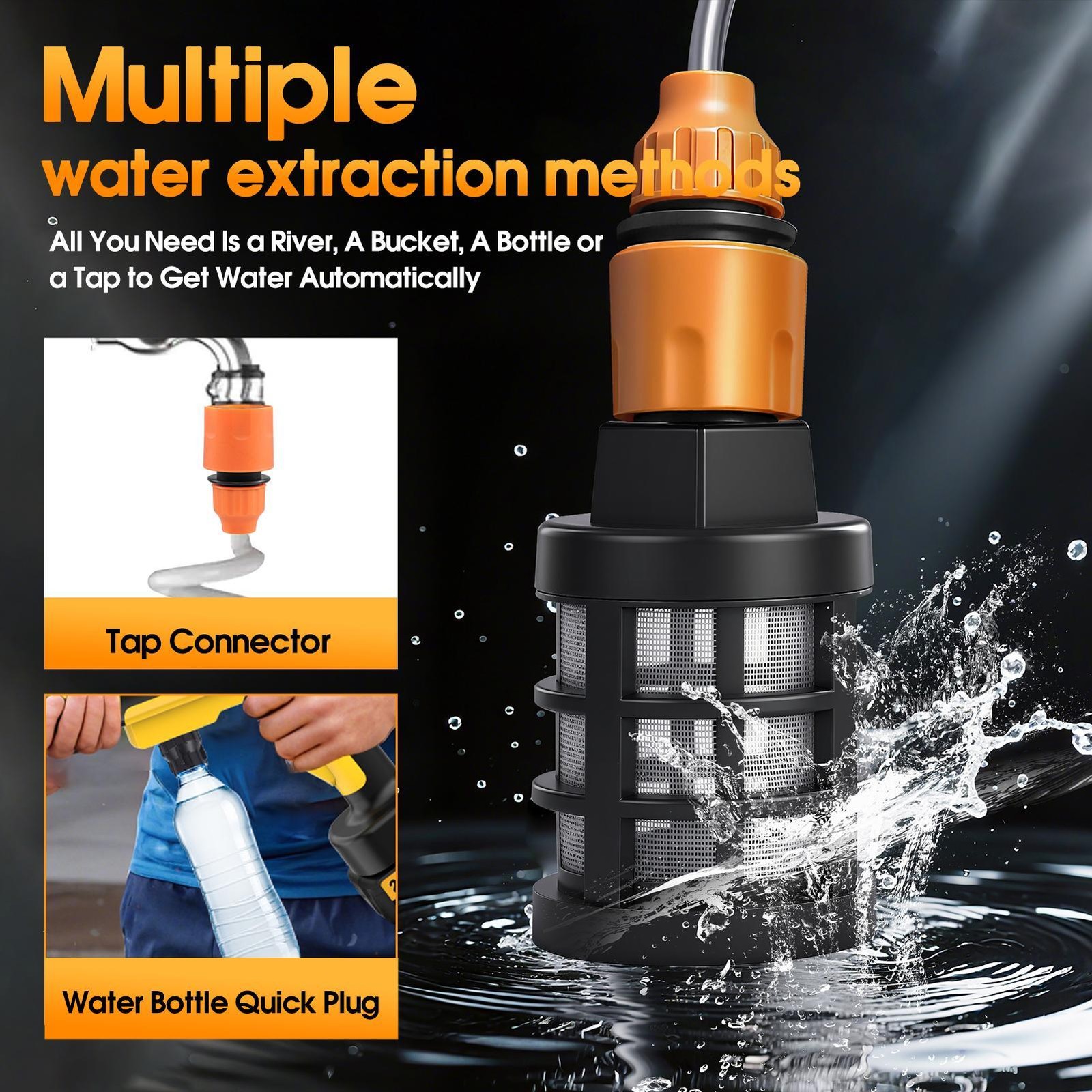 Cordless Portable High Pressure Water Spray Gun Car Washer Cleaner Tool 21V