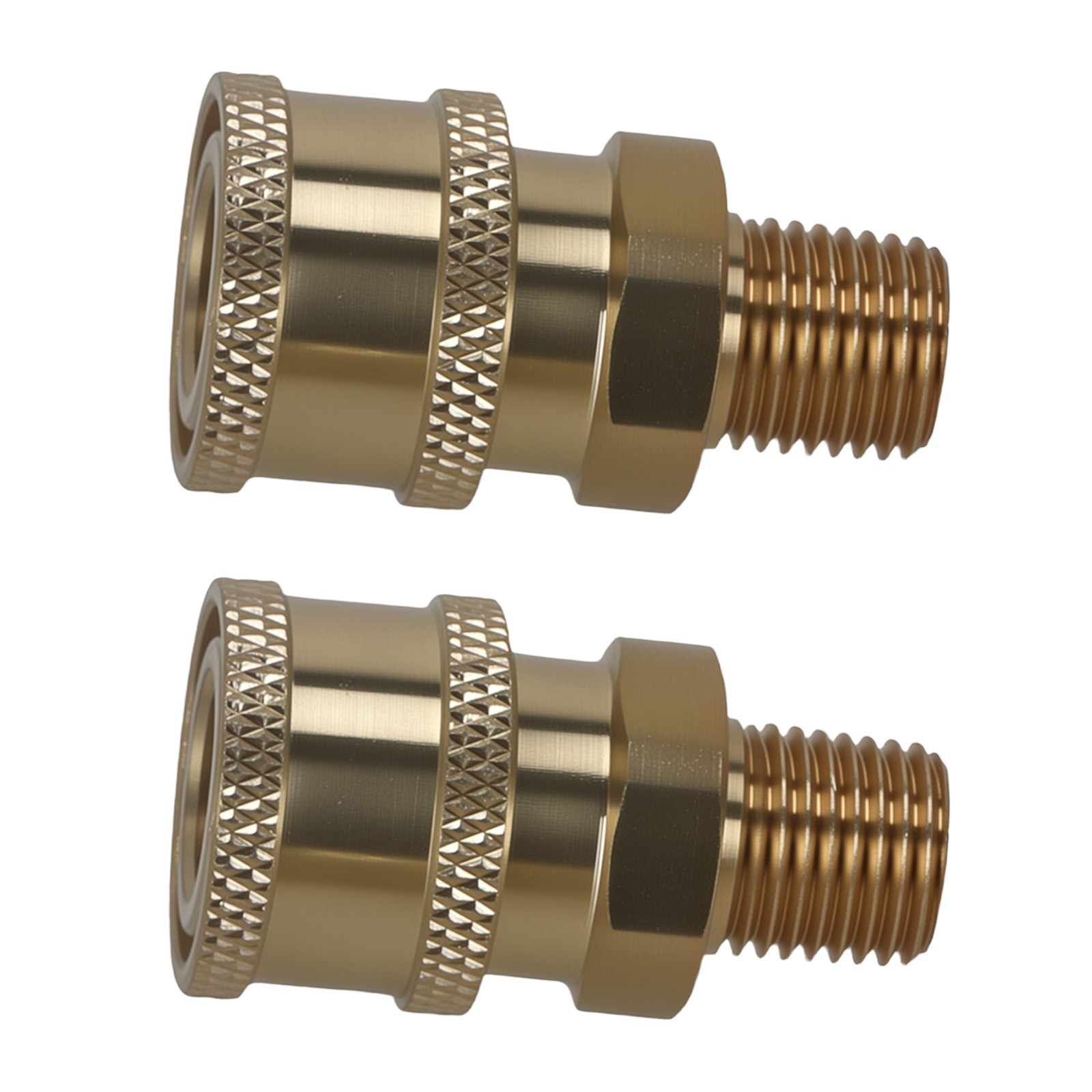 2Pcs 1/4″ Quick Connect Male NPT Thread High Pressure Washer Adapter Coupler