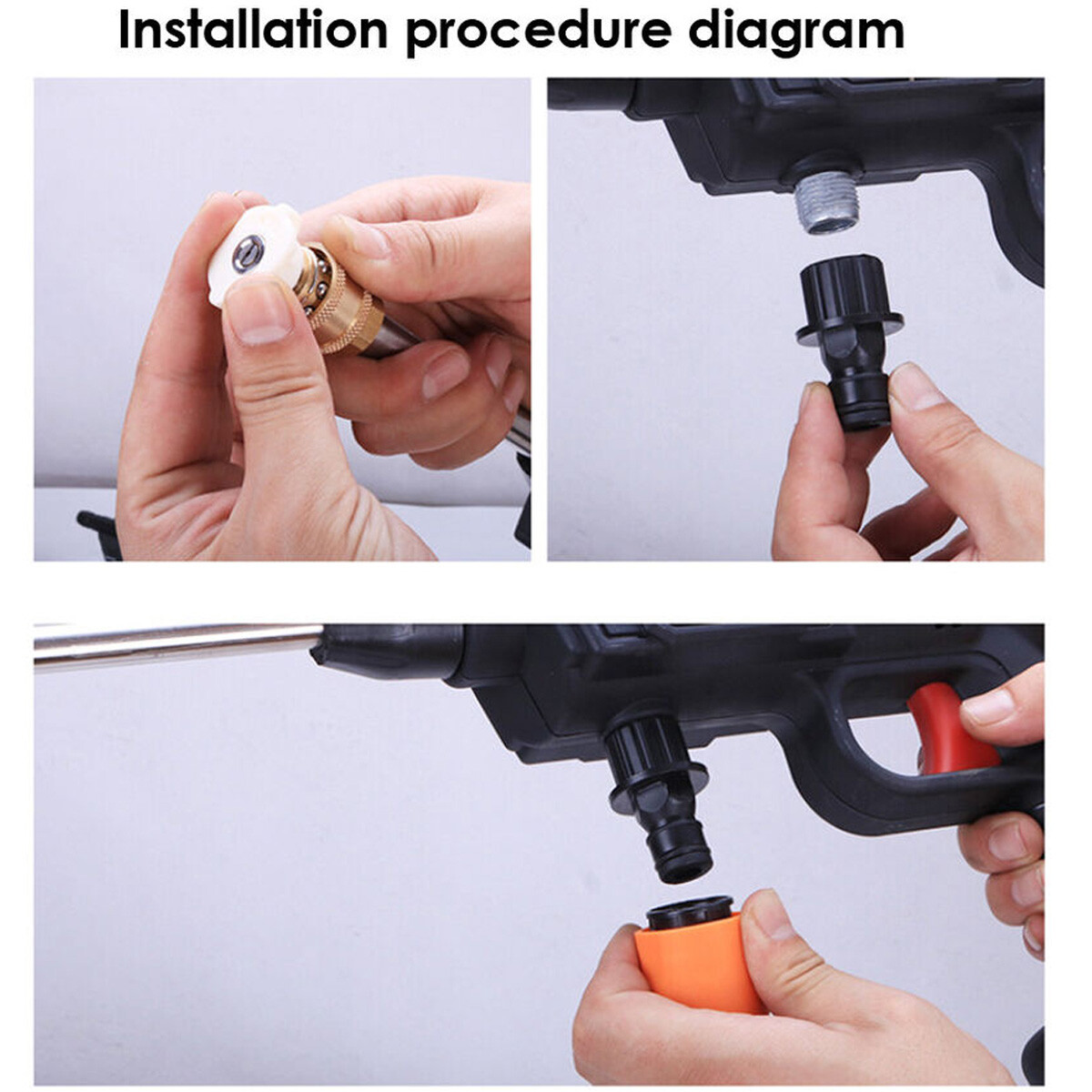Cordless Electric High Pressure Washer Spray Water Gun Household Car Washer 24V