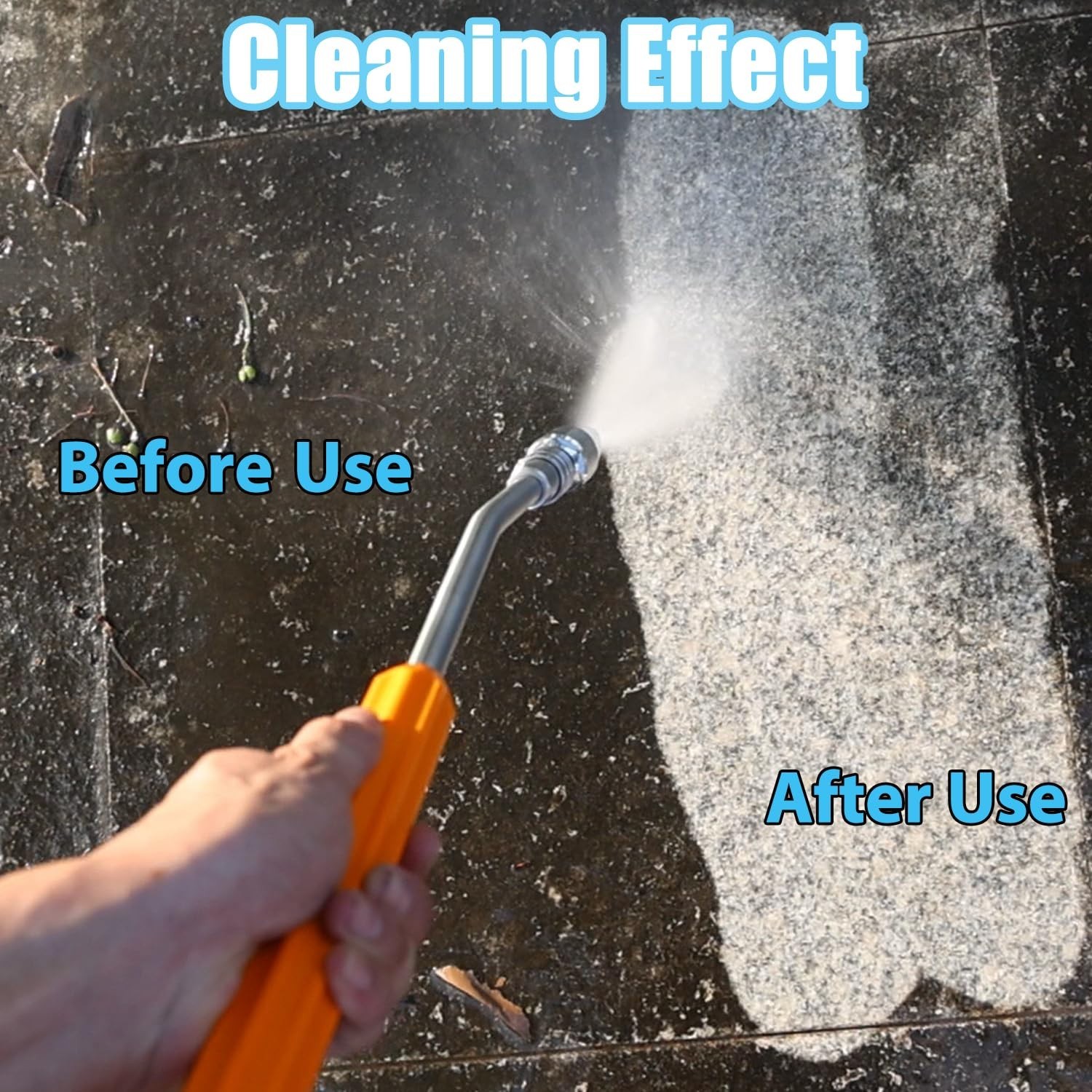 360° Rotating Turbo Nozzle for Pressure Washer, 5 Spray Tips, 1/4″ Quick Connect