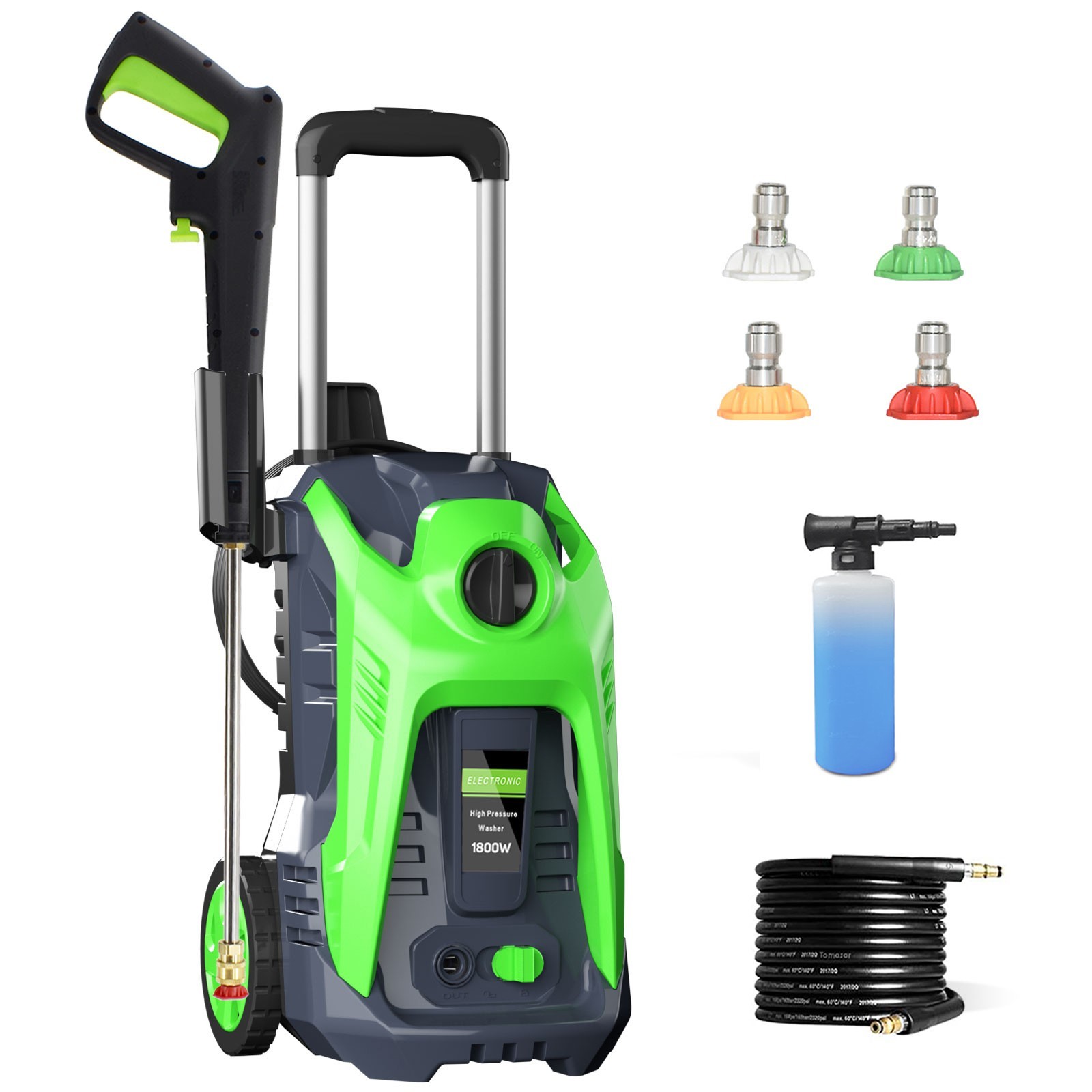 Pressure Washer 4200PSI 2.0GPM, Powerful Cleaning, 4 Nozzle Tips, for Car