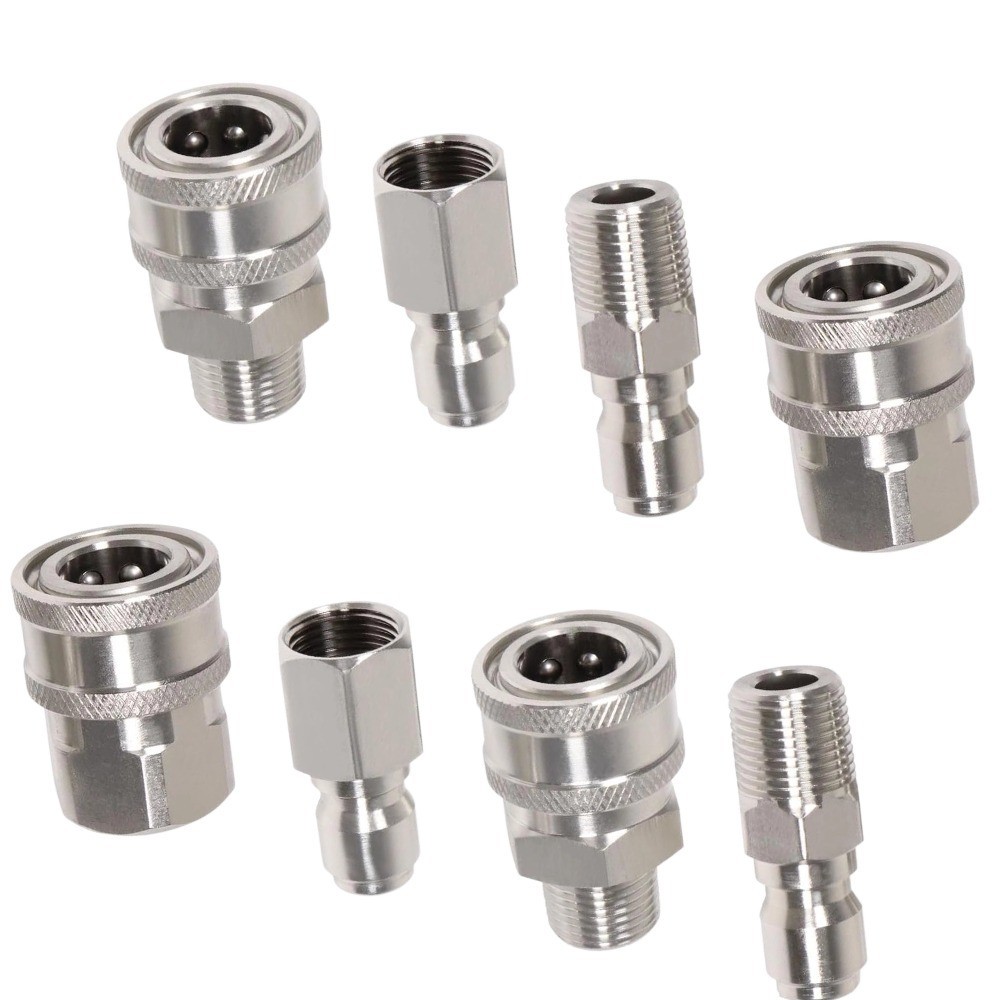 3/8 Inch Pressure Washer Quick Connect Fittings Set for NPT Threads