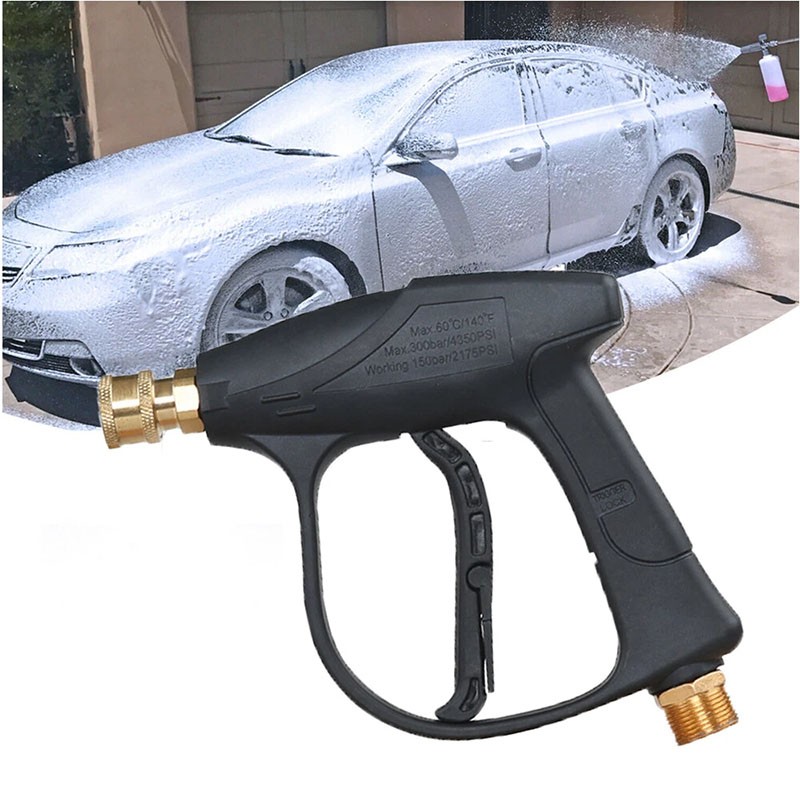 1/2pcs 1/4″ High Pressure Washer Gun 4000 PSI Car Wash Foam Spray Short Wand US