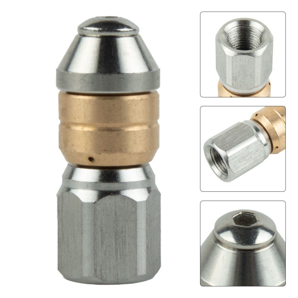 High Pressure Nozzle Swivel Unclog Spray 1/8inch 1PCS Adpat Car Washer