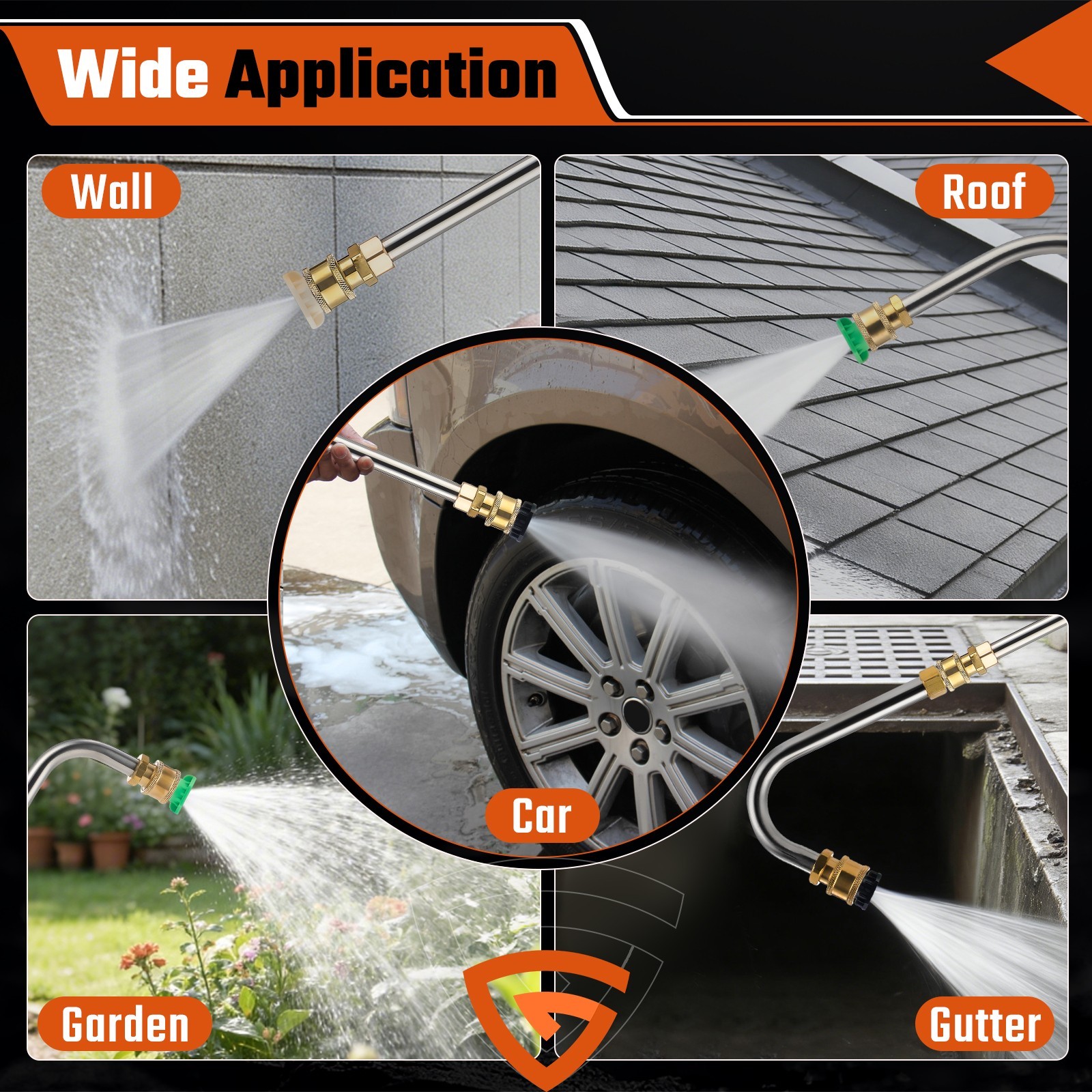 Gutter Cleaning Tools From the Ground 9.5 ft Extension Quick Connect