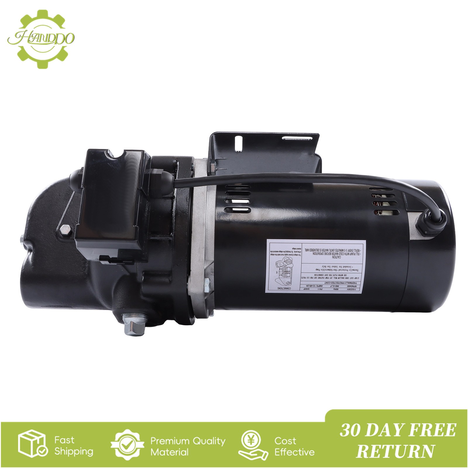 Shallow Well Jet Pump Cast Iron SWS75 3/4 HP 510 Gallons Per Hour 115/230V 1PH