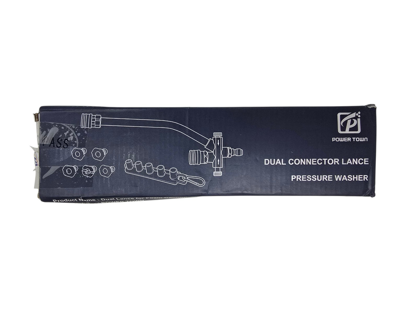 POWER TOWN Dual Lance for Foam Cannon+Nozzles+Holder NEW