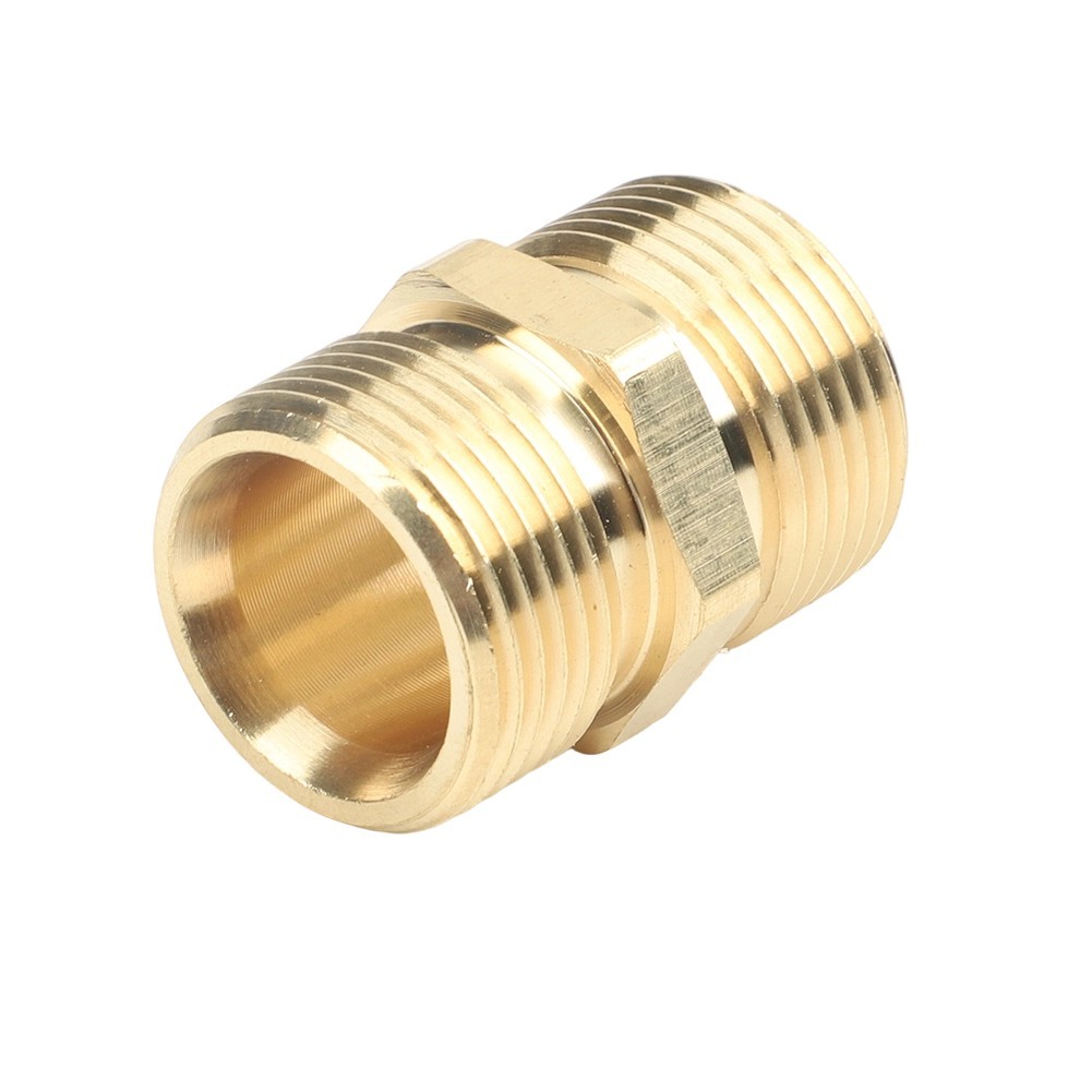Double Nipple M22x1.5 Male Hose Connector Coupling For High Pressure Cleaner ~