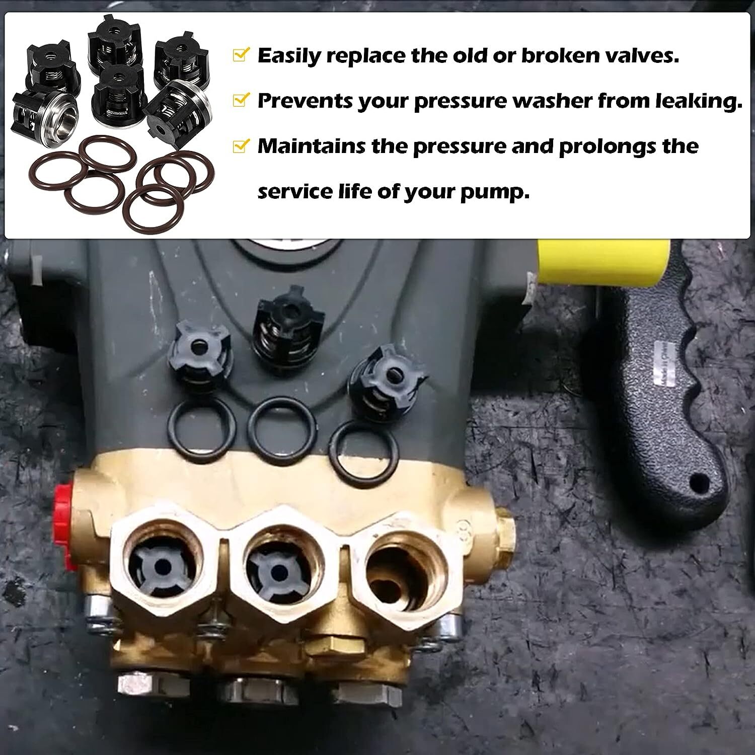 for Annovi Reverberi AR1828 Check Valve AR1857 Pressure Washer Packing Kit