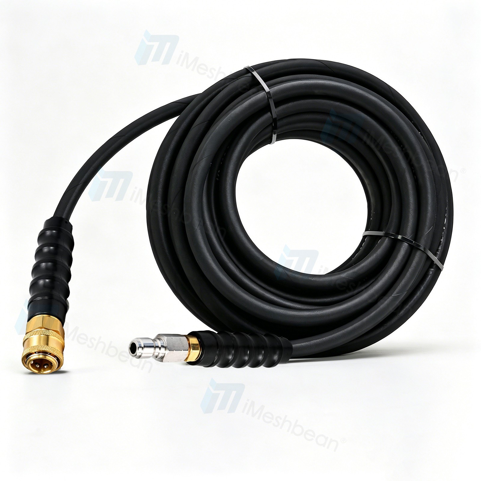 50ft Pressure Washer Hose 4000PSI Non-Marking 3/8″ Couplers Hot&Cold Water 275F