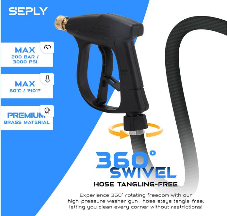 Kit limpieza tuberías 50 FT con boquillas jetter y accesorios presión