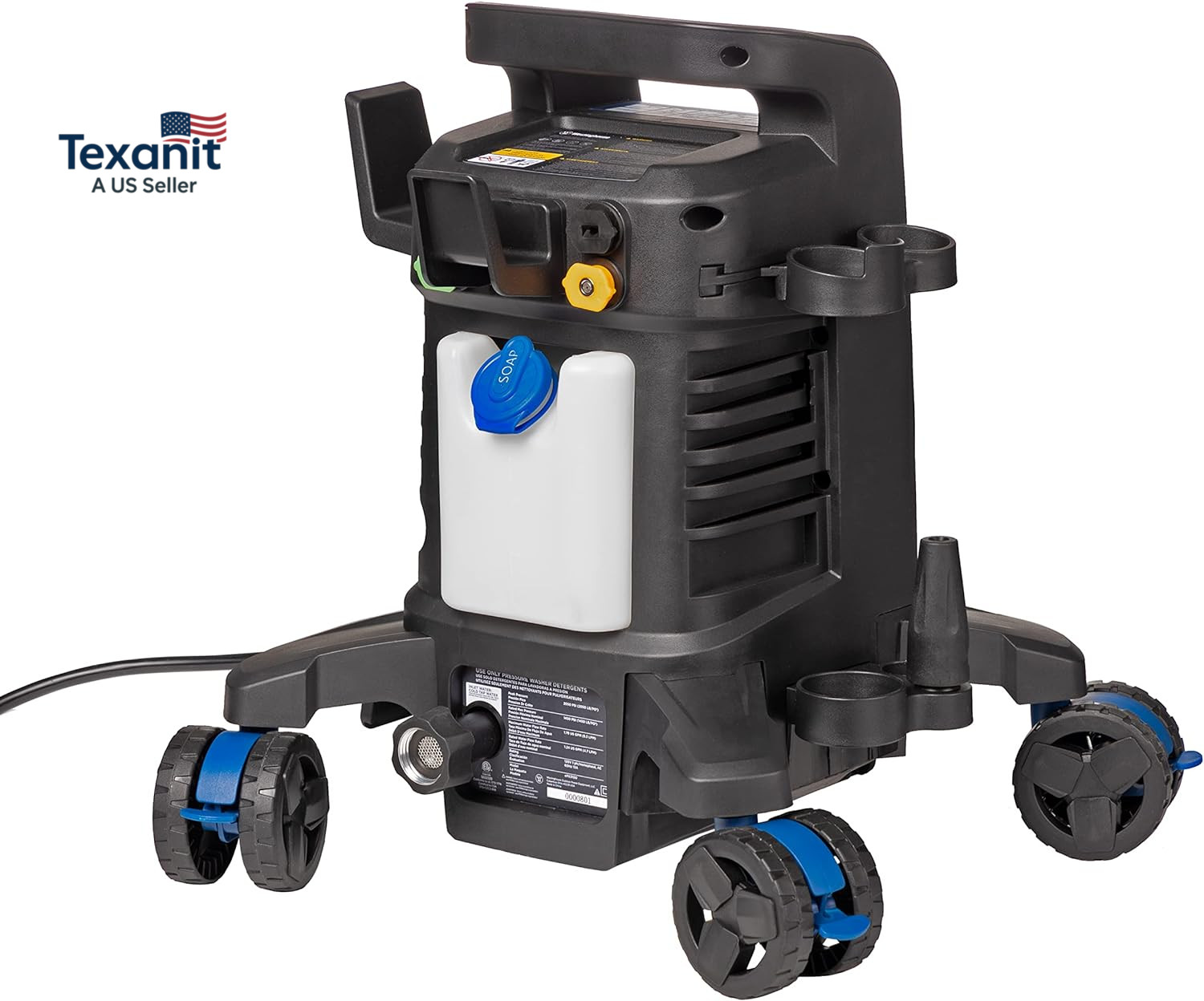Epx3500 Electric Pressure Washer, 2500 Max PSI 1.76 Max GPM with Anti-Tipping Te