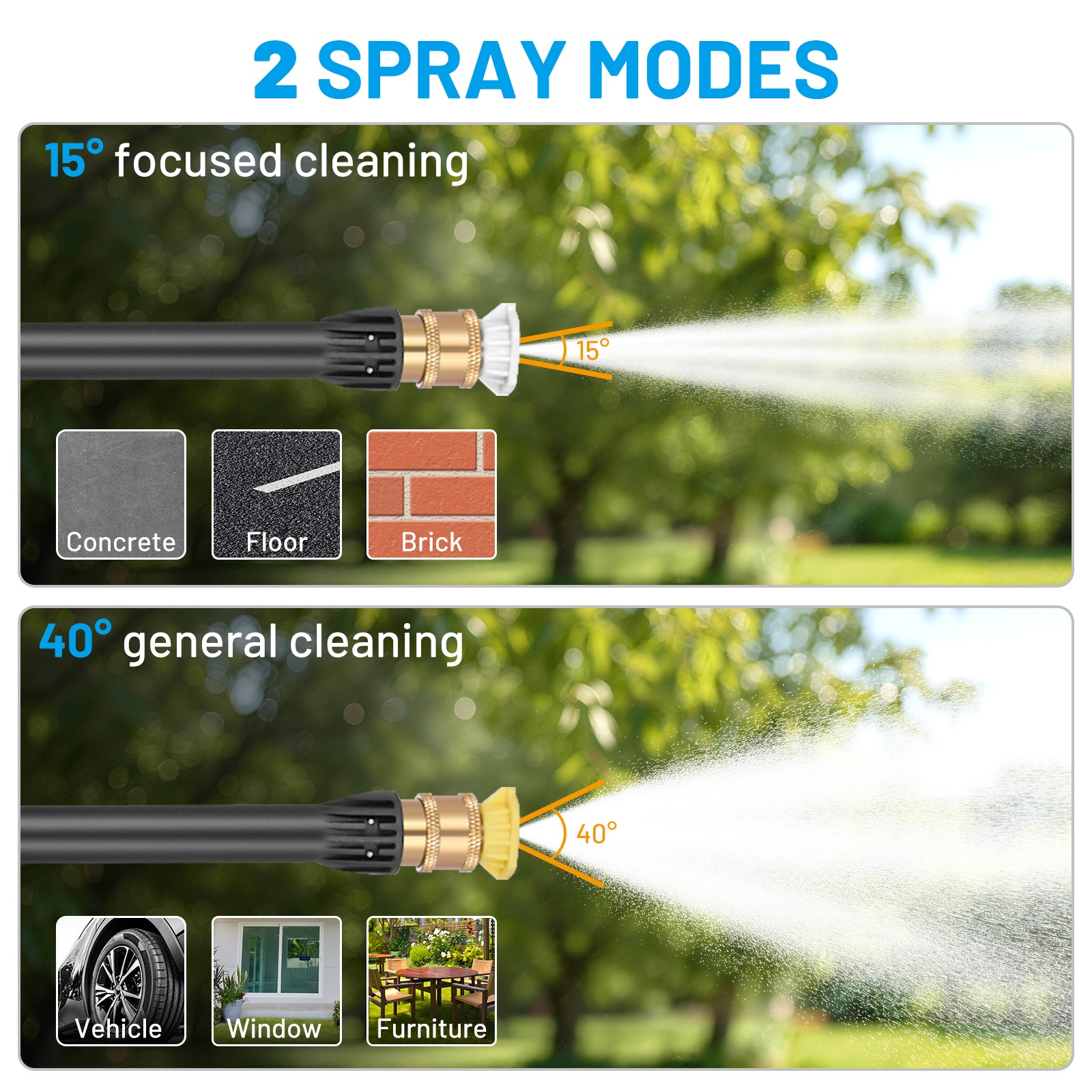 Heavy Duty 2-in-1 Pressure Washer & Steam Cleaner 3000 PSI 120V Electric