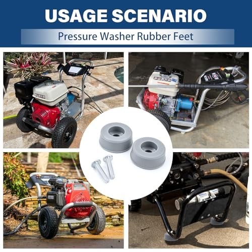 Rubber Feet for Gas Pressure Washers – Compatible with Most Brands, 2 Pcs