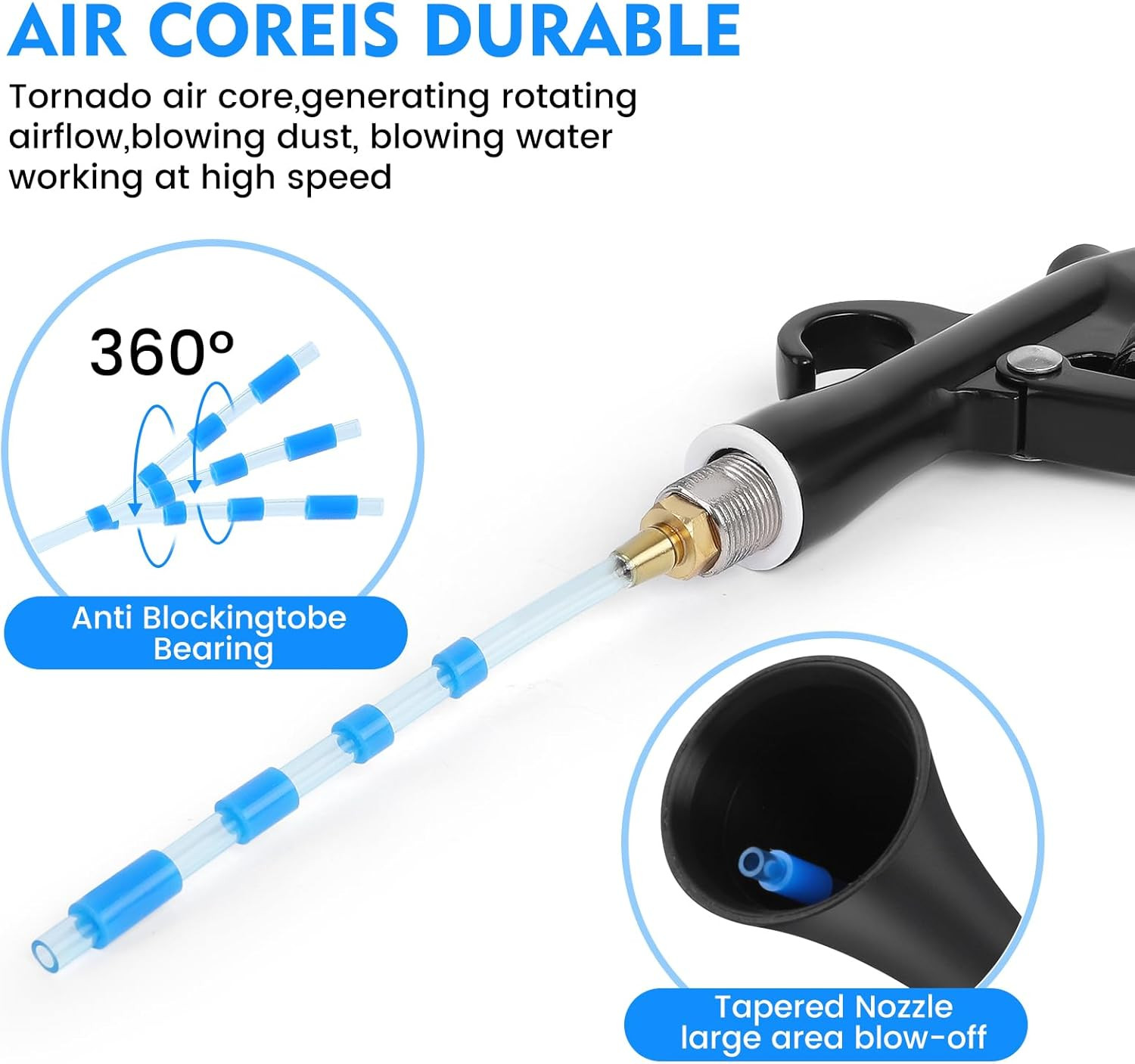 Tornador Air Cleaning Gun High Pressure Blow Dust Car Interior Detailing Tool US
