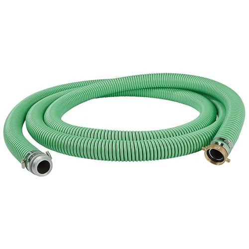 NorthStar Water Pump Suction Hose, 2in. x 20ft., 60 Max. PSI, EPDM Rubber,