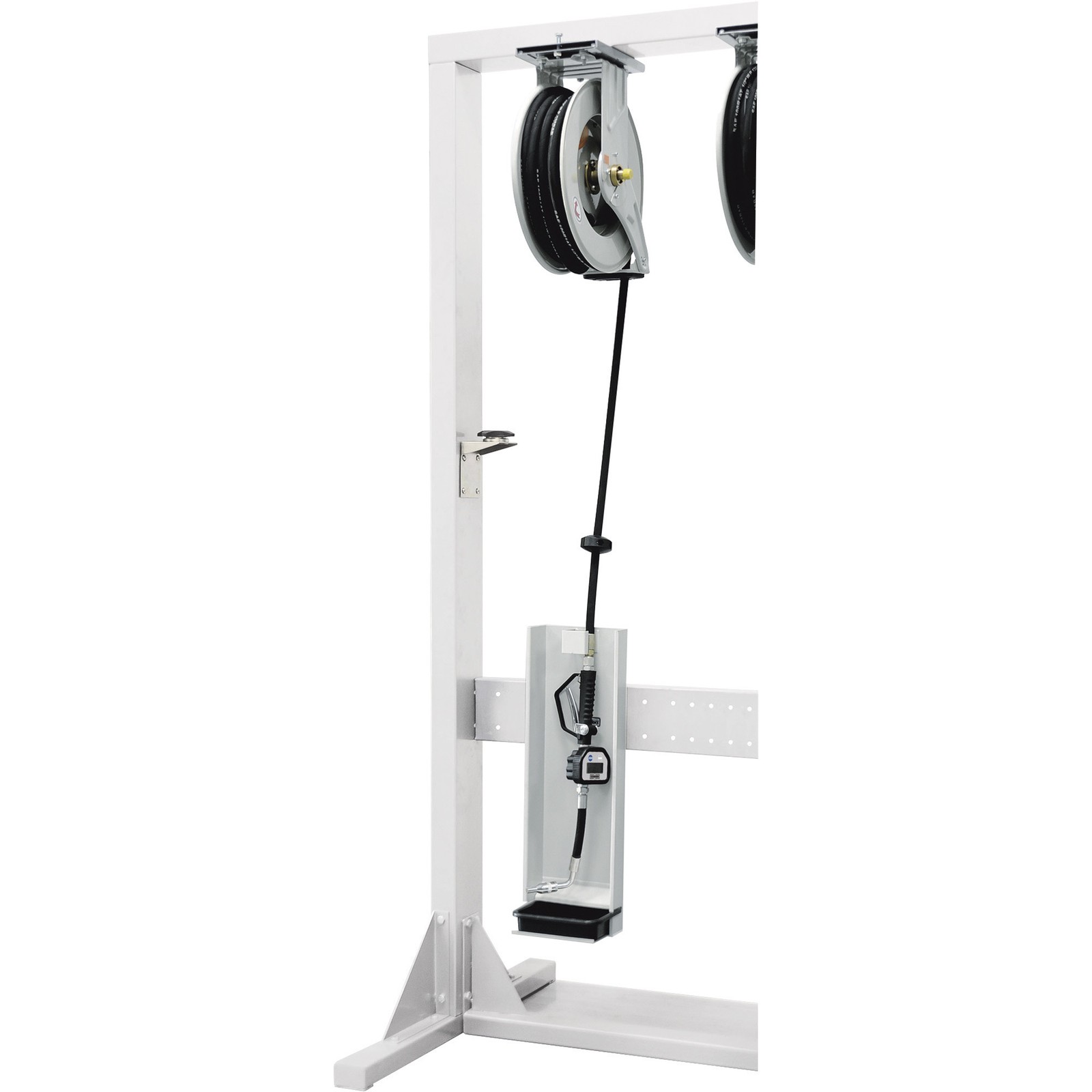 Strongway Oil Hose Reel Kit, 1/2in. x 50ft. NBR Rubber Hose, 1500 PSI, Steel