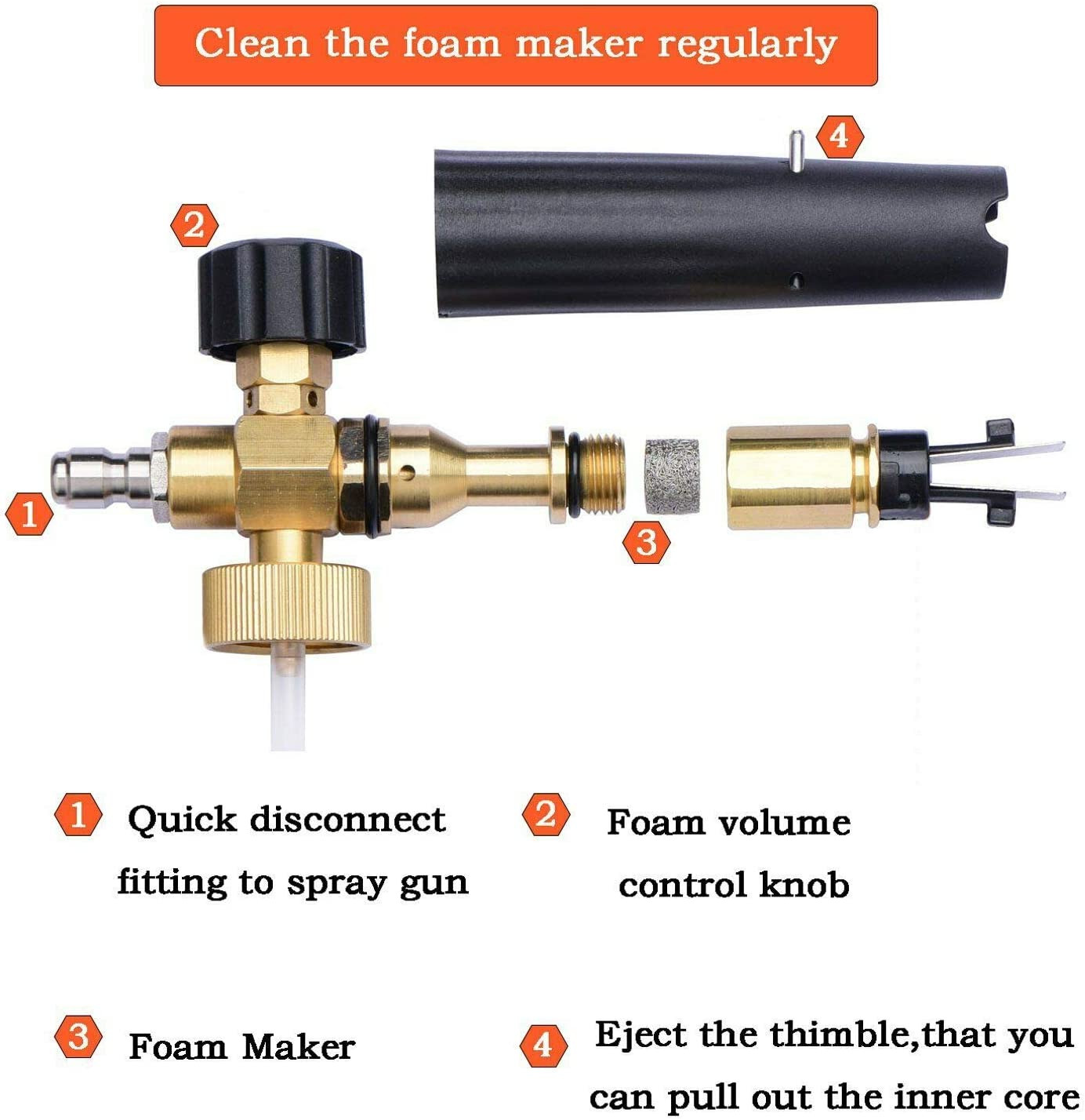 Power Pressure Washer Attachment Sprayer Dispenser Car Wash Soap Foam Blaster