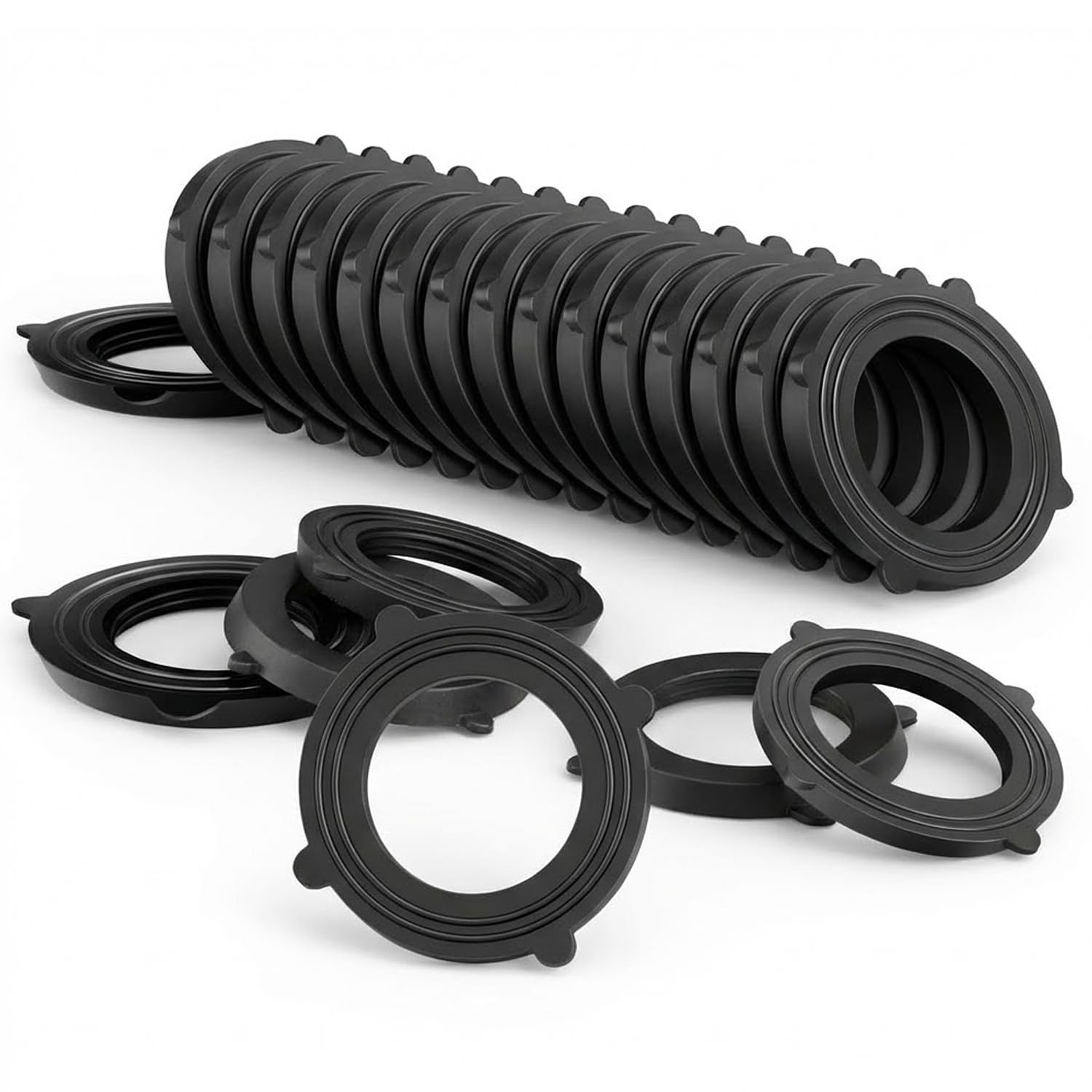 30 Pack Garden Hose Washers with Self-Locking Tabs – Heavy Duty Rubber Seals …