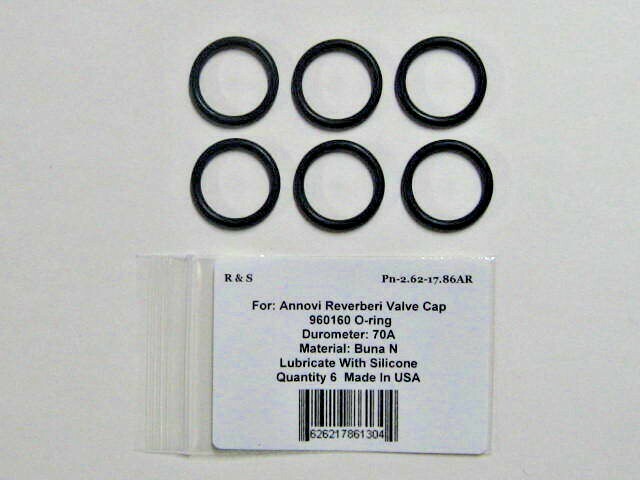 6 Compatible Annovi Reverberi Valve Cap 960160 O-rings / R&S 2.62-17.86AR