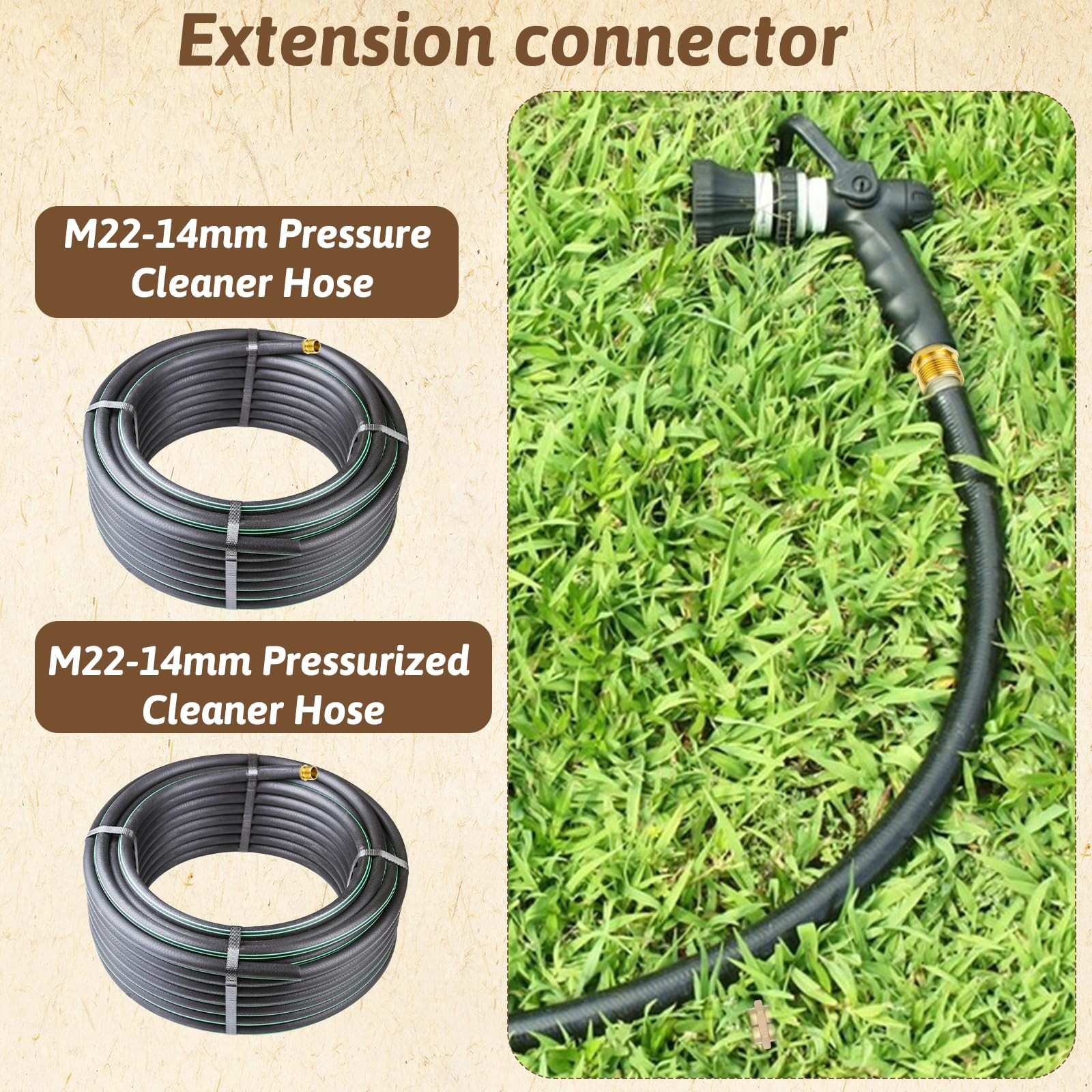 2PCS Pressure Washer Hose Connector, NPT Brass Nipple Male Pipe Fitting Adapt…