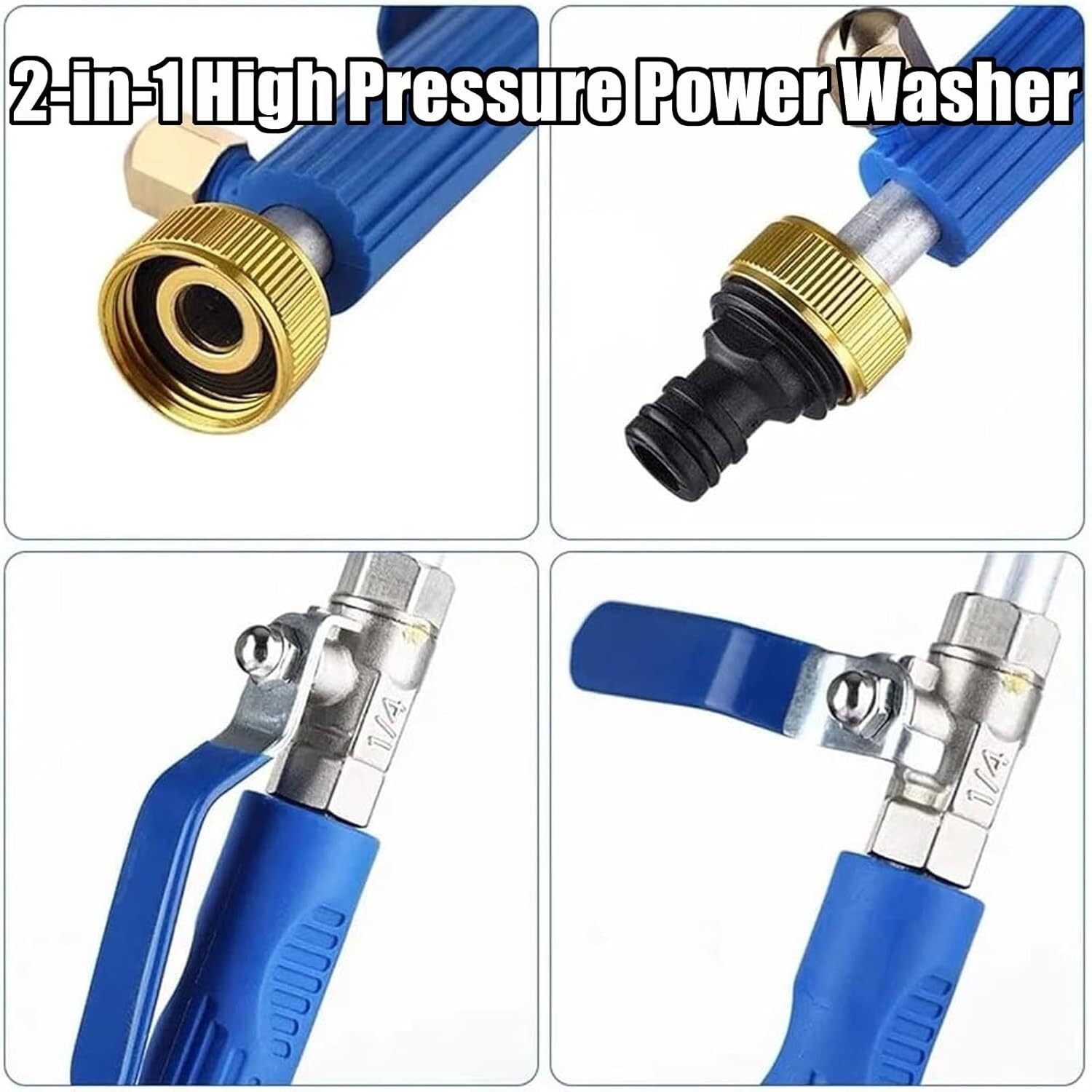 Hydro Jet High Pressure Power Washer Water Spray Gun Nozzle For Garden Car Hose