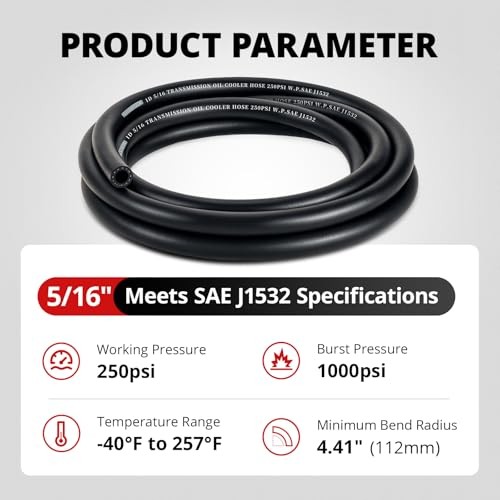 SAE J1532 250 PSI Power 5/16″ Transmission Cooler Hose 20FT