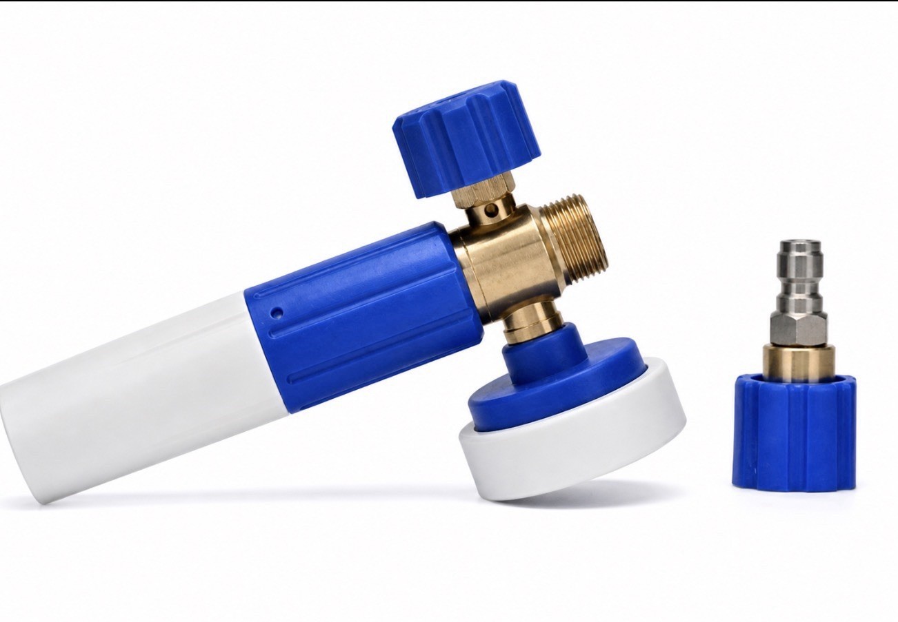 MJJC Like Foam Cannon with 1/4″ Quick Connect , Swivel . BRASS. ADAMS MEGA FOAM