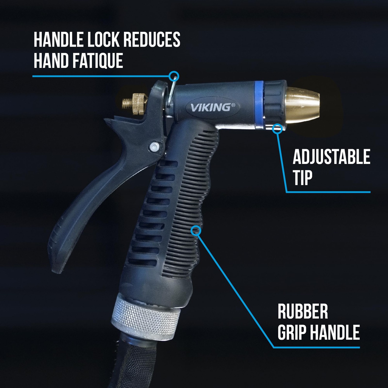 Hose Nozzle, Garden Hose Nozzle, Adjustable and Heavy Duty for Washing Car