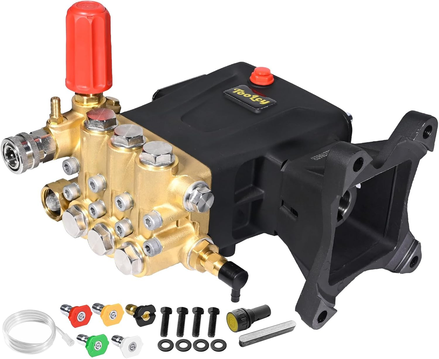 TOOLCY Pressure Washer Pump Max 4400 PSI 4.2 GPM, 1″ Shaft Horizontal Gas Power