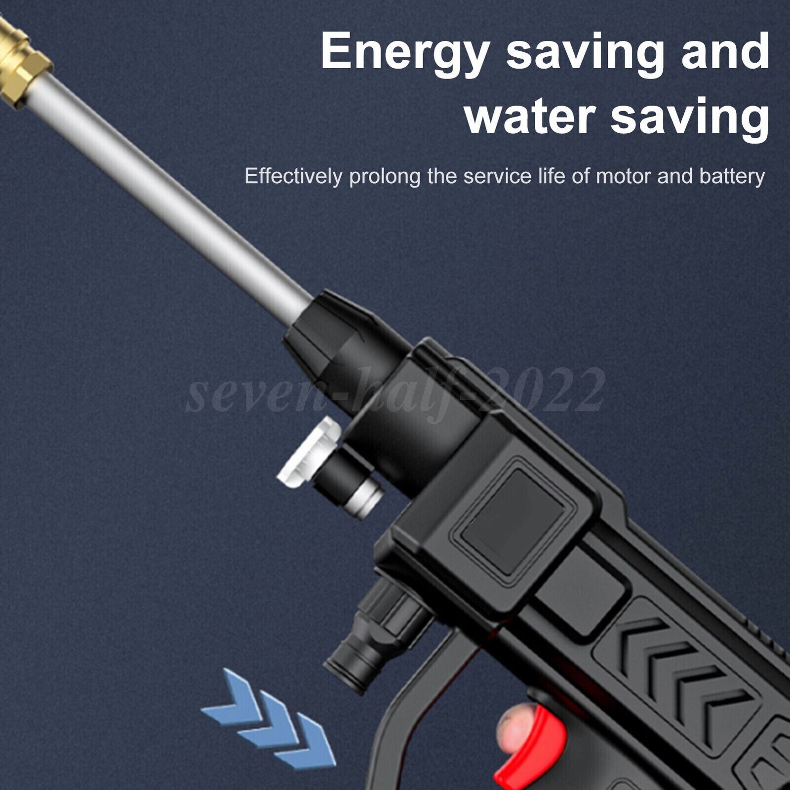 Portable Cordless Electric High Pressure Water Spray Gun Car Washer Cleaner Tool