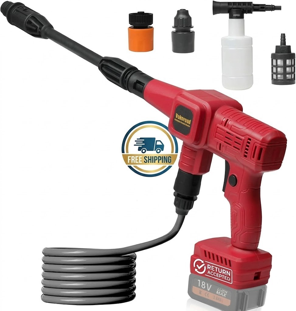 Cordless Power Pressure Washer for Milwaukee M18 18V Battery, Portable Handheld