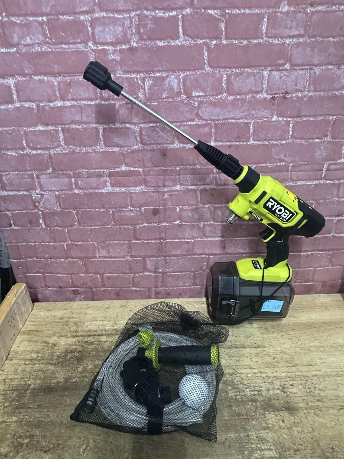 RYOBI 40V HP EZClean 600 PSI Cold Water Power Cleaner (Used) Tool Only (EZ-40T)