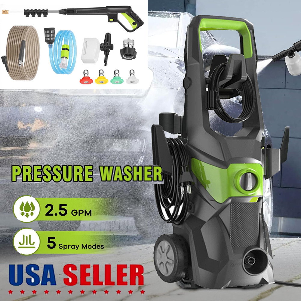 Electric High Pressure Washer 5000PSI 2.5GPM Power Washer With Hose Reel Portabl