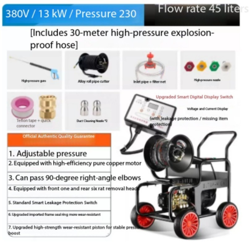 High-Pressure Pipe Cleaning: Gasoline and Diesel-Powered Drain Cleaning Machines