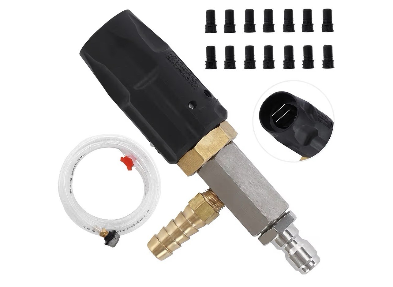 Upgraded Adjustable Pressure Washer Long Range Nozzle Kit.4-4.5 GPM. Spraying…
